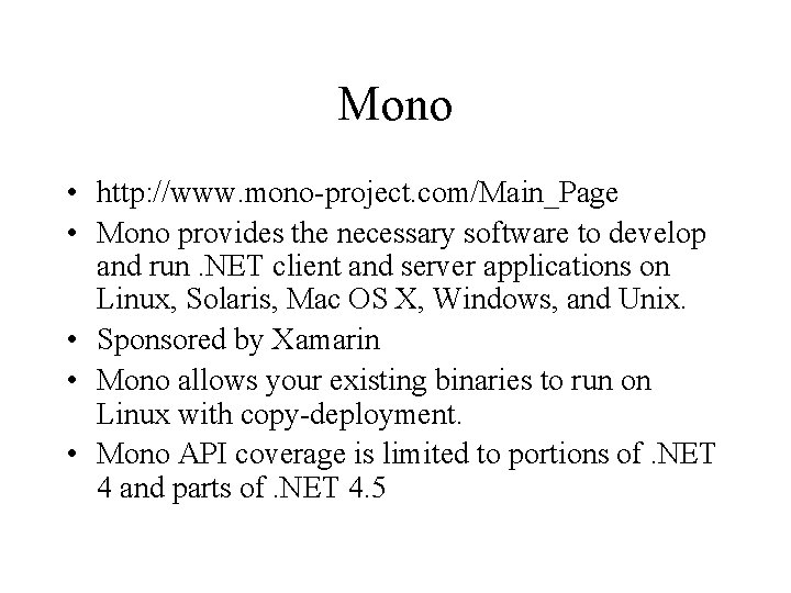 mono project for mac